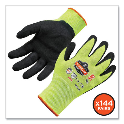 ProFlex 7021-CASE Hi-Vis Nitrile Coated CR Gloves, Lime, X-Large, 144 Pairs/Carton