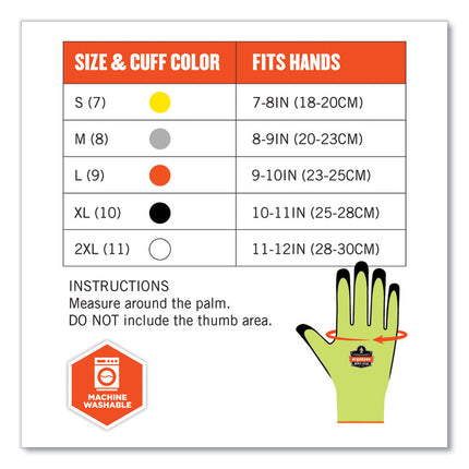 ProFlex 7021 Hi-Vis Nitrile-Coated CR Gloves, Lime, 2X-Large, Pair