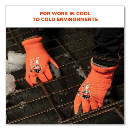 ProFlex 7401-CASE Coated Lightweight Winter Gloves, Orange, 2X-Large, 144 Pairs/Carton
