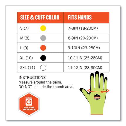 ProFlex 7041 ANSI A4 Nitrile-Coated CR Gloves, Lime, 2X-Large, Pair