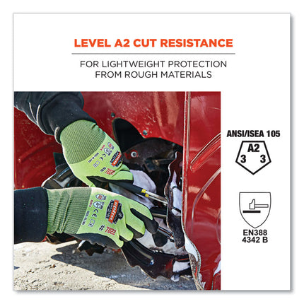 ProFlex 7022 ANSI A2 Coated CR Gloves DSX, Lime, Medium, Pair
