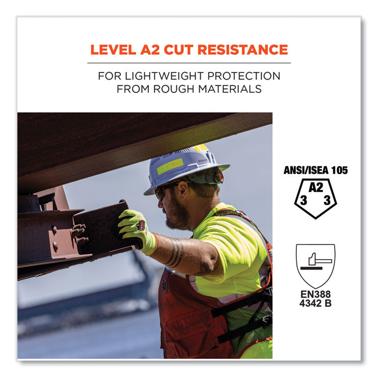 ProFlex 7021 Hi-Vis Nitrile-Coated CR Gloves, Lime, Small, Pair