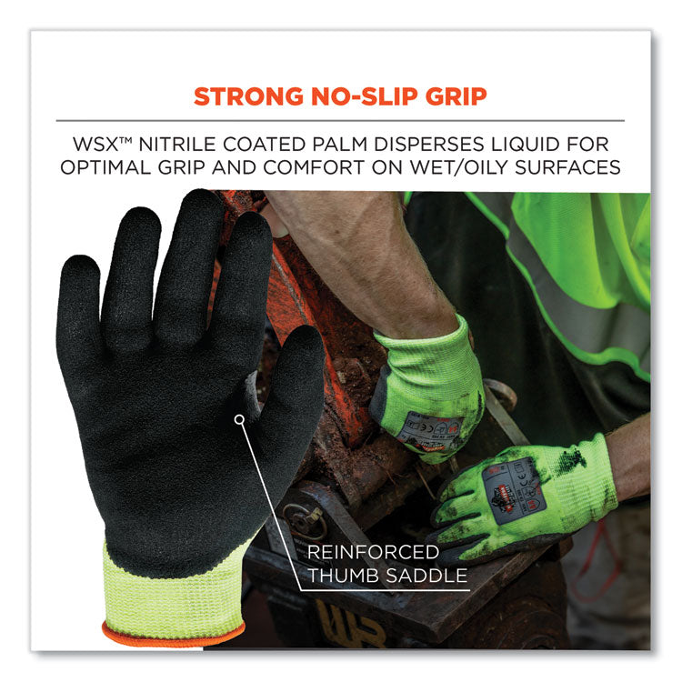 ProFlex 7041 ANSI A4 Nitrile-Coated CR Gloves, Lime, 2X-Large, Pair