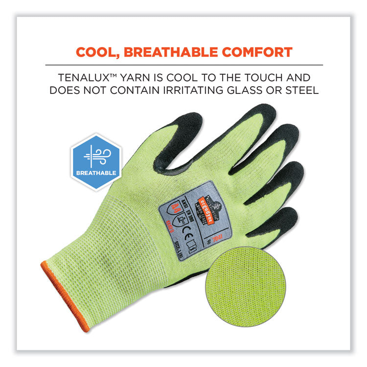 ProFlex 7041 ANSI A4 Nitrile-Coated CR Gloves, Lime, X-Large, Pair