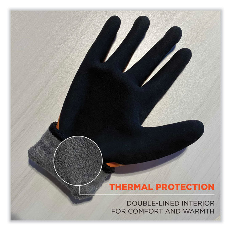 ProFlex 7551-CASE ANSI A5 Coated Waterproof CR Gloves, Orange, Medium, 144 Pairs/Carton