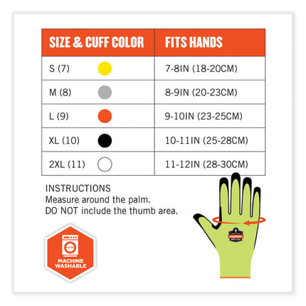 ProFlex 7041-CASE ANSI A4 Nitrile Coated CR Gloves, Lime, Small, 144 Pairs/Carton