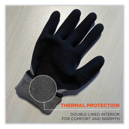 ProFlex 7501-CASE Coated Waterproof Winter Gloves, Gray, Large, 144 Pairs/Carton