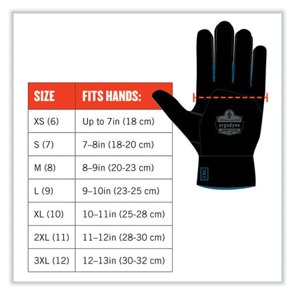 ProFlex 7551-CASE ANSI A5 Coated Waterproof CR Gloves, Orange, Small, 144 Pairs/Carton