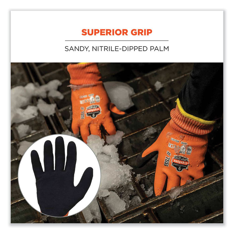 ProFlex 7551 ANSI A5 Coated Waterproof CR Gloves, Orange, X-Large, Pair