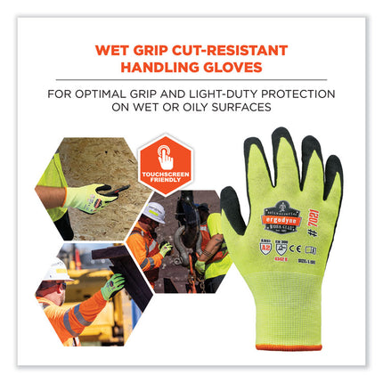 ProFlex 7021-CASE Hi-Vis Nitrile Coated CR Gloves, Lime, X-Large, 144 Pairs/Carton