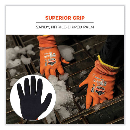 ProFlex 7551-CASE ANSI A5 Coated Waterproof CR Gloves, Orange, Large, 144 Pairs/Carton