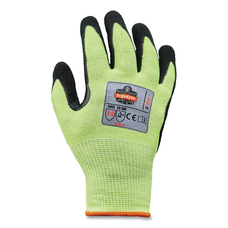 ProFlex 7041-CASE ANSI A4 Nitrile Coated CR Gloves, Lime, Small, 144 Pairs/Carton