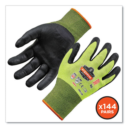 ProFlex 7022-CASE ANSI A2 Coated CR Gloves DSX, Lime, Medium, 144 Pairs/Carton