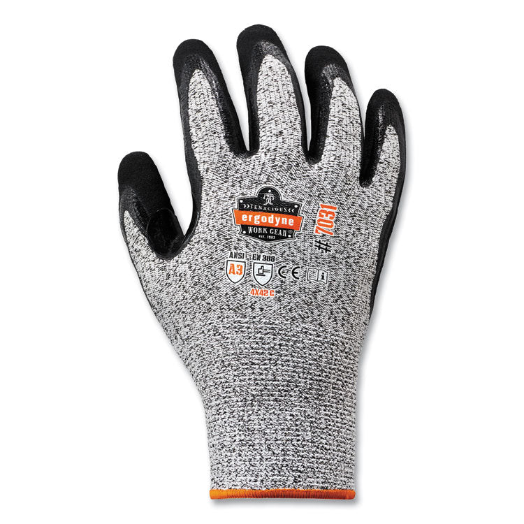 ProFlex 7031-CASE ANSI A3 Nitrile-Coated CR Gloves, Gray, 2X-Large, 144 Pairs/Carton