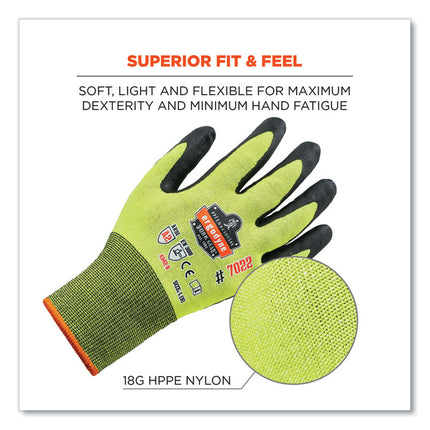 ProFlex 7022 ANSI A2 Coated CR Gloves DSX, Lime, X-Large, Pair