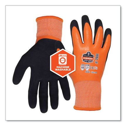 ProFlex 7551 ANSI A5 Coated Waterproof CR Gloves, Orange, 2X-Large, Pair