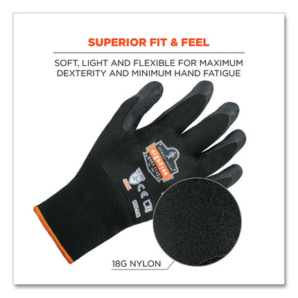 ProFlex 7001-CASE Nitrile Coated Gloves, Black, Medium, 144 Pairs/Carton