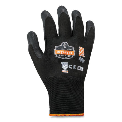 ProFlex 7001 Nitrile-Coated Gloves, Black, 2X-Large, Pair