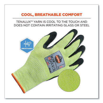 ProFlex 7041 ANSI A4 Nitrile-Coated CR Gloves, Lime, Small, Pair