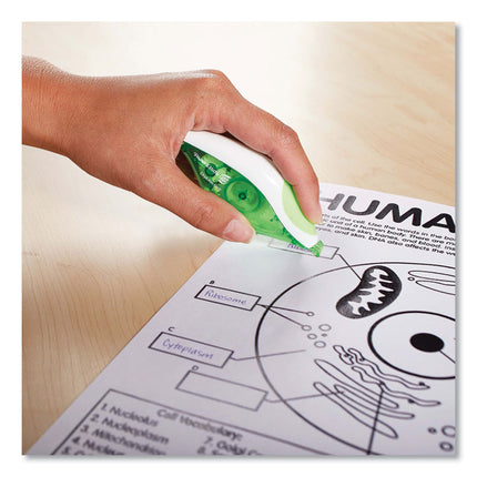 DryLine Grip Correction Tape, Non-Refillable, Gray/Green Applicator, 0.2" x 335", 2/Pack
