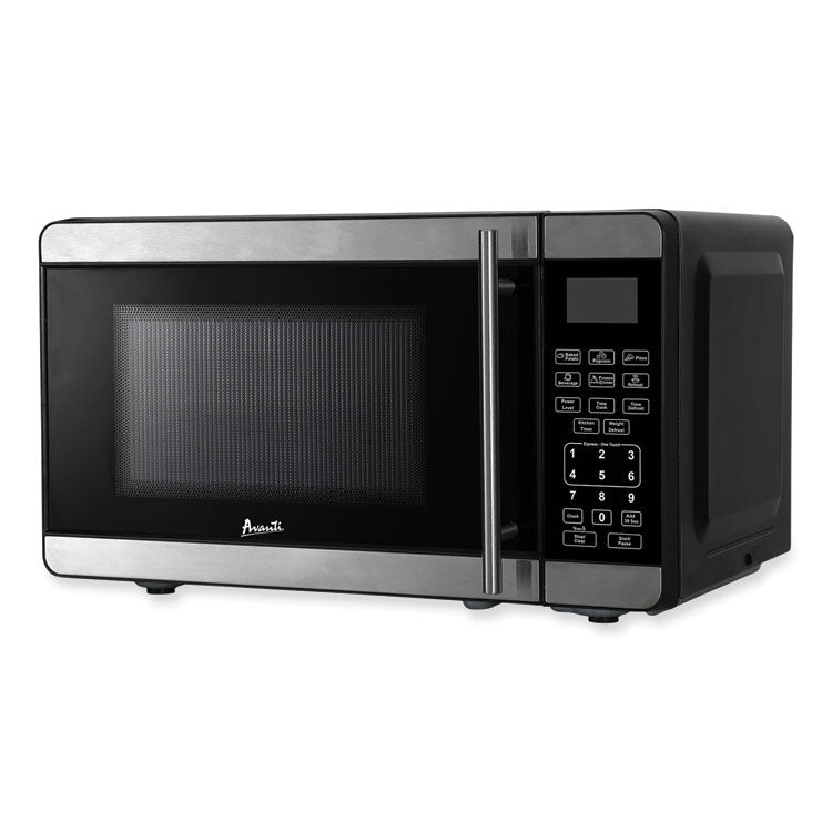 0.7 Cubic Foot Microwave Oven, 700 Watts, Black/Stainless Steel