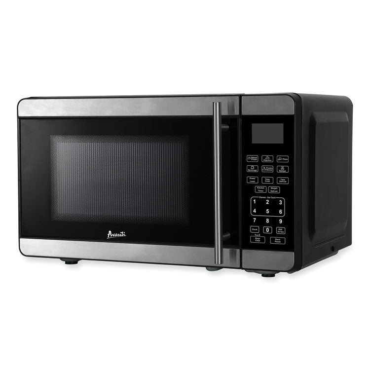 0.7 Cubic Foot Microwave Oven, 700 Watts, Black/Stainless Steel