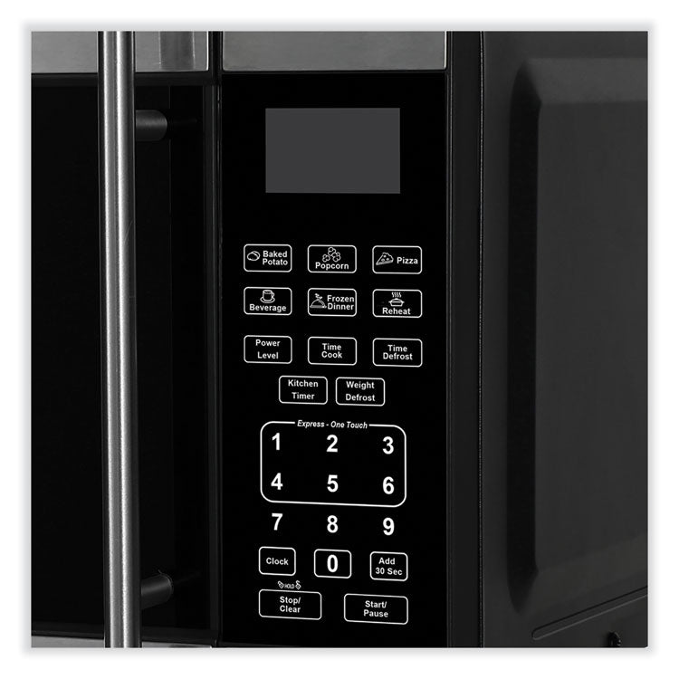 0.7 Cubic Foot Microwave Oven, 700 Watts, Black/Stainless Steel