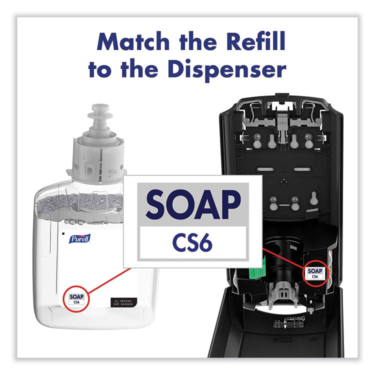 Cs6 Soap Touch-Free Dispenser, 1,200 Ml, 4.88 X 8.8 X 11.38, White