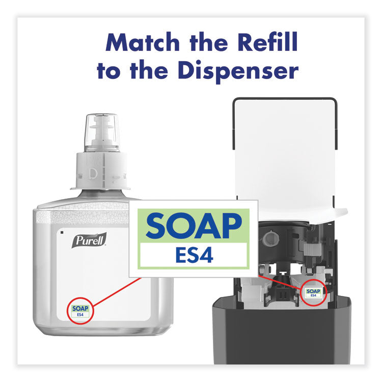 Es4 Soap Push-Style Dispenser, 1,200 Ml, 4.88 X 8.8 X 11.38, Graphite