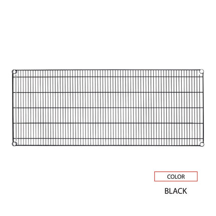 Industrial Wire Shelving Extra Wire Shelves, 48w X 24d, Black, 2 Shelves/carton