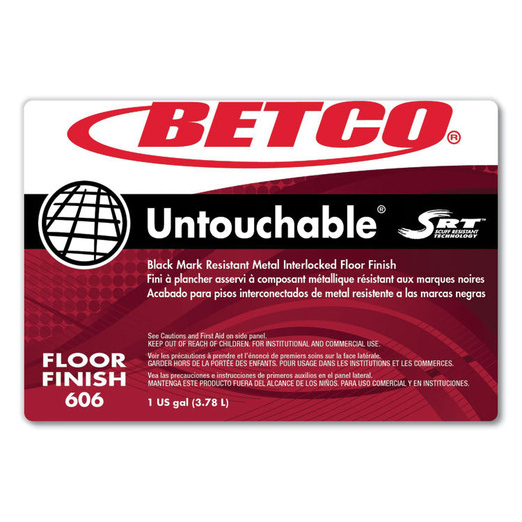Untouchable Floor Finish with SRT, 1 gal Bottle, 4/Carton