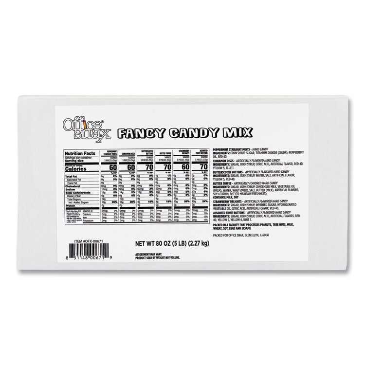 Candy Assortments, Fancy Candy Mix, 5 lb Carton