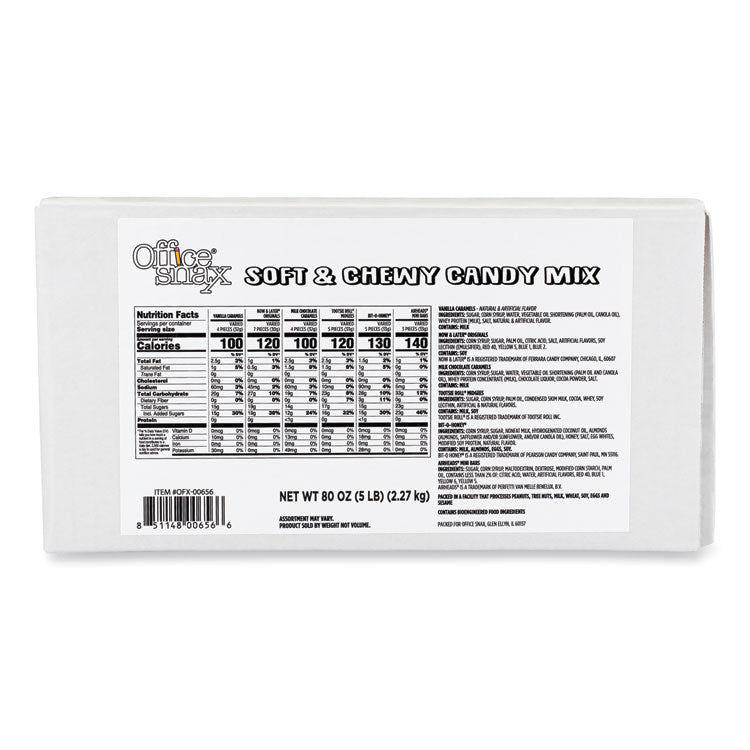 Candy Assortments, Soft and Chewy Candy Mix, 5 lb Carton