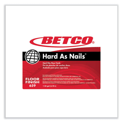 Hard As Nails Floor Finish, 1 gal Bottle, 4/Carton