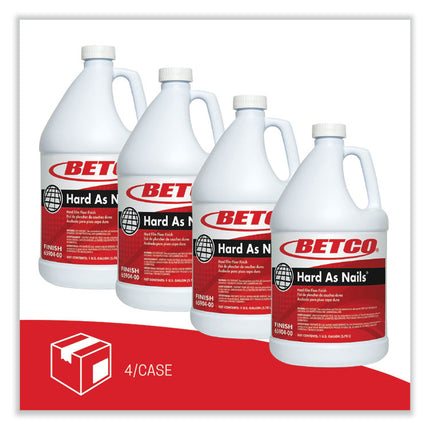 Hard As Nails Floor Finish, 1 gal Bottle, 4/Carton