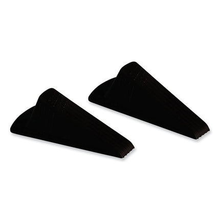 Giant Foot Doorstop, No-Slip Rubber Wedge, 3.5w X 6.75d X 2h, Brown, 2/pack