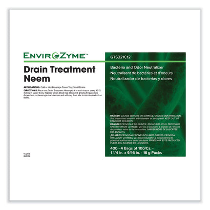FOG Puck Small Drain Treatment Neem, 8 oz, 400/Carton