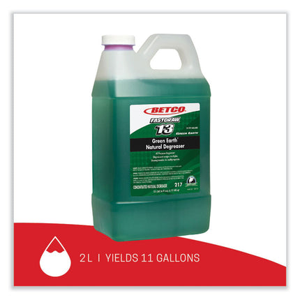 Green Earth Natural Degreaser, Mild Scent, 2 L Bottle, 4/Carton