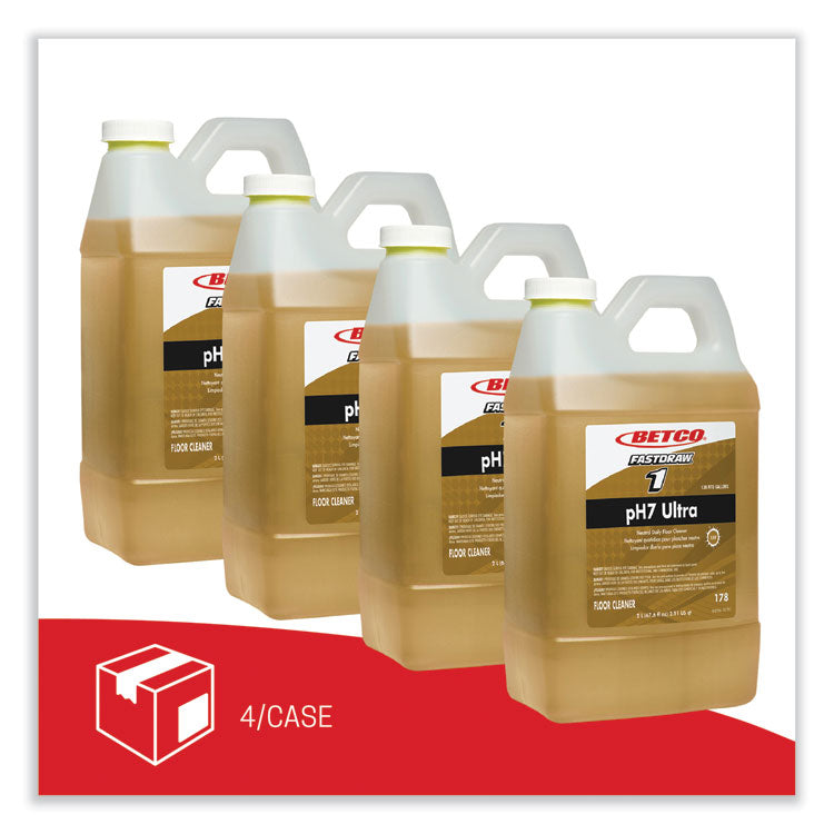 pH7 Ultra Neutral Cleaner, Lemon Scent, 2 L Bottle, 4/Carton