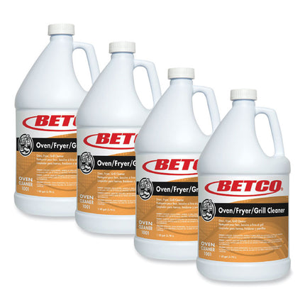 Oven Fryer Grill Cleaner, Characteristic Scent, 1 gal Bottle, 4/Carton