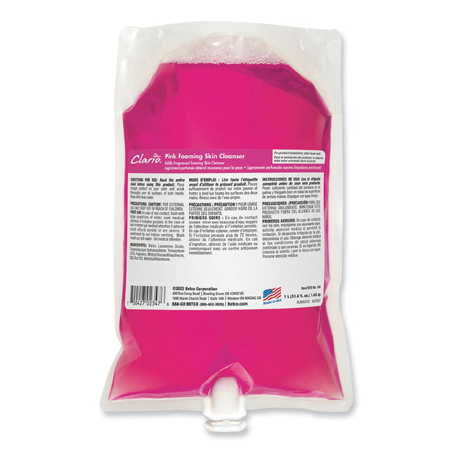 Pink Foaming Skin Cleanser Refill, Fresh Scent, 1,000 mL, 6/Carton
