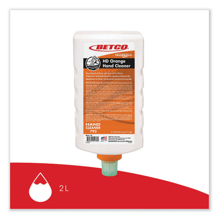 HD Orange Hand Cleaner Refill for Triton Dispensers, Citrus Zest Scent, 2 L, 6/Carton