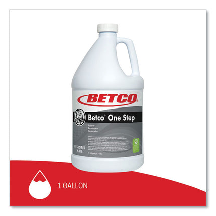 One Step Floor Restorer, Lemon Scent, 1 gal Bottle, 4/Carton