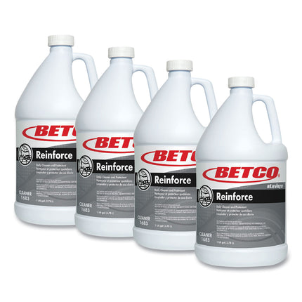 Reinforce Floor Cleaner and Protectant, Lemon Scent, 1 gal Bottle, 4/Carton
