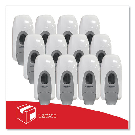 Clario Dispensing System Manual Foam Dispenser, 1,000 mL, 5.11 x 3.85 x 11.73, White, 12/Carton