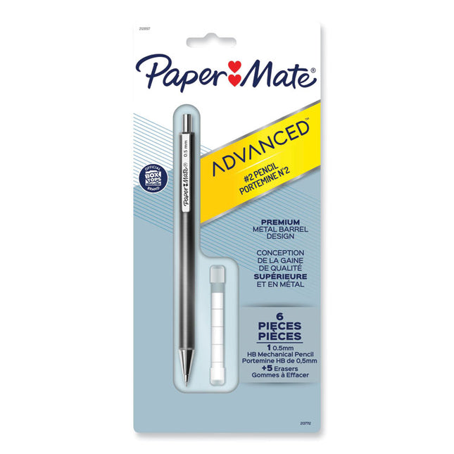 Advanced Mechanical Pencils, 0.5 Mm, Hb (#2), Black Lead, Gun Metal Gray Barrel