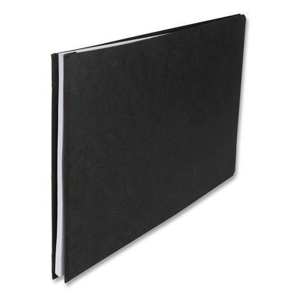 Pressboard Report Cover with Tyvek Reinforced Hinge, Two-Piece Prong Fastener, 3" Capacity, 11 x 17, Black/Black