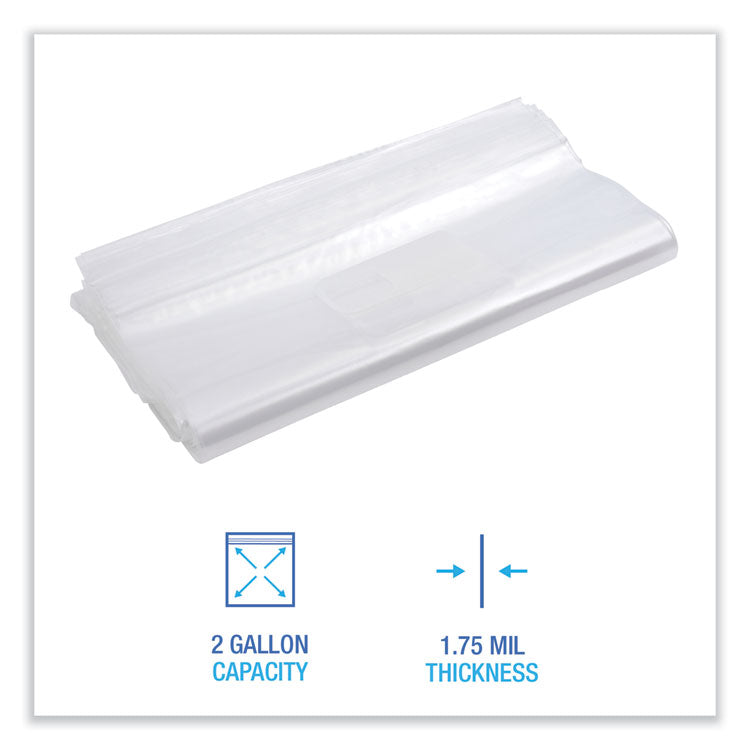 Reclosable Food Storage Bags, 2 Gallon, 13" x 15", Clear, 100/Box