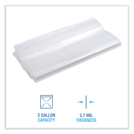 Reclosable Freezer Storage Bags, 2 gal, 13" x 15", Clear, 100/Box
