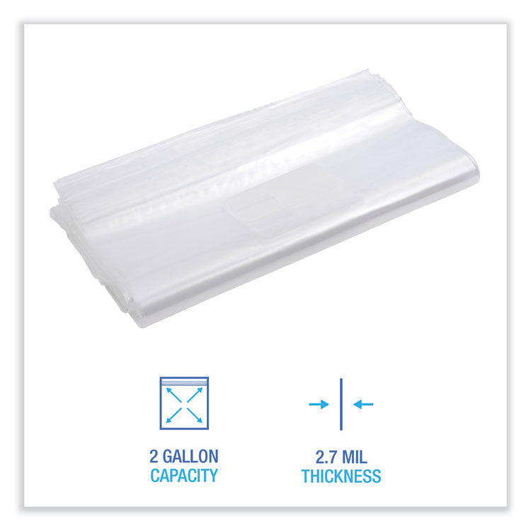 Reclosable Freezer Storage Bags, 2 gal, 13" x 15", Clear, 100/Box